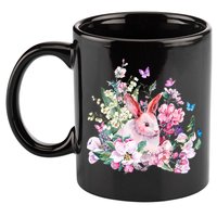 Easter Bunny Spring Flower 11oz C Handle Ceramic Mug