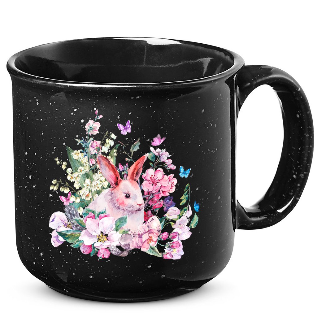 Easter Bunny Spring Flower 15oz Campfire Ceramic Mug