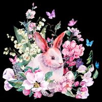 Easter Bunny Spring Flower Polo