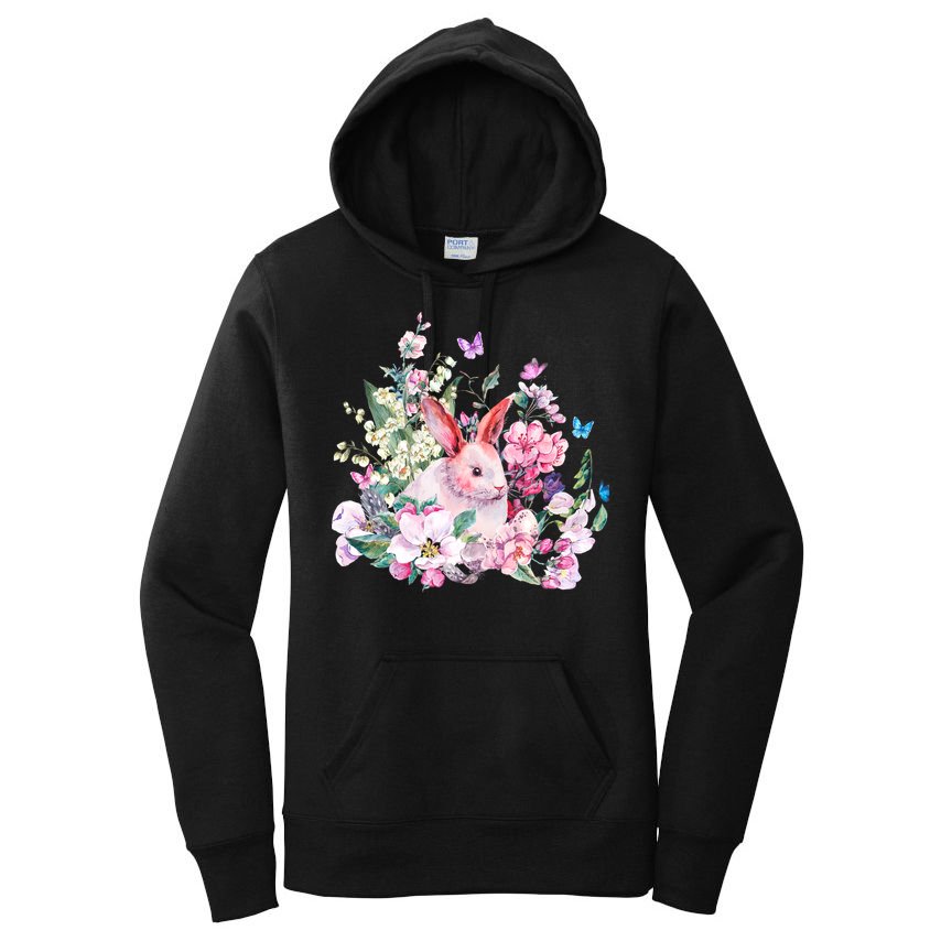 Easter Bunny Spring Flower Women's Pullover Hoodie