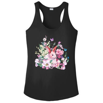 Easter Bunny Spring Flower Ladies PosiCharge Competitor Racerback Tank