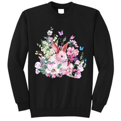 Easter Bunny Spring Flower Tall Sweatshirt