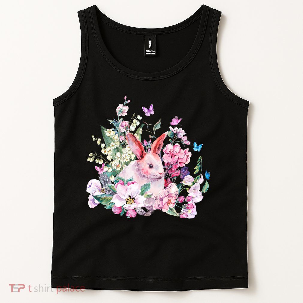 Easter Bunny Spring Flower Tank Top