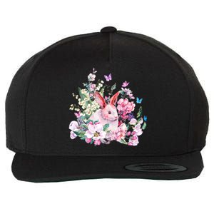 Easter Bunny Spring Flower Wool Snapback Cap