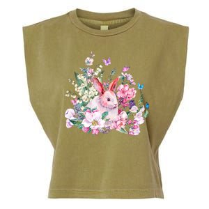 Easter Bunny Spring Flower Garment-Dyed Women's Muscle Tee