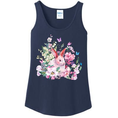 Easter Bunny Spring Flower Ladies Essential Tank