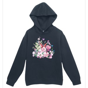 Easter Bunny Spring Flower Urban Pullover Hoodie