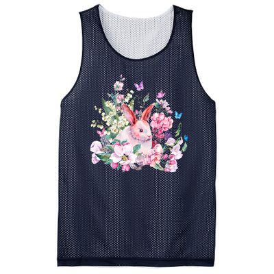 Easter Bunny Spring Flower Mesh Reversible Basketball Jersey Tank