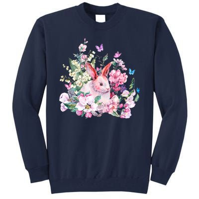 Easter Bunny Spring Flower Tall Sweatshirt