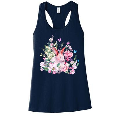 Easter Bunny Spring Flower Women's Racerback Tank