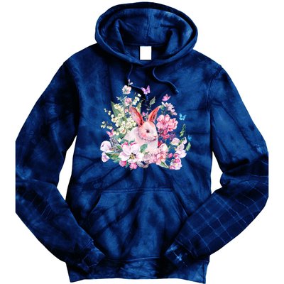 Easter Bunny Spring Flower Tie Dye Hoodie