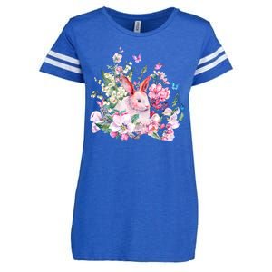 Easter Bunny Spring Flower Enza Ladies Jersey Football T-Shirt