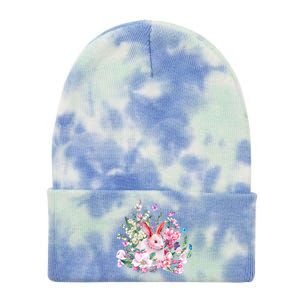 Easter Bunny Spring Flower Tie Dye 12in Knit Beanie