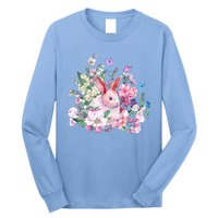 Easter Bunny Spring Flower Long Sleeve Shirt