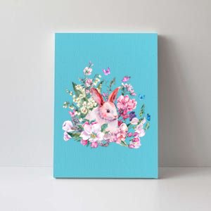 Easter Bunny Spring Flower Canvas