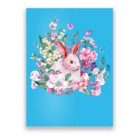 Easter Bunny Spring Flower Poster