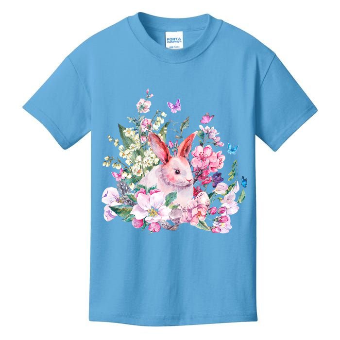 Easter Bunny Spring Flower Kids T-Shirt