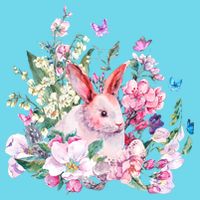 Easter Bunny Spring Flower Kids T-Shirt