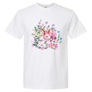 Easter Bunny Spring Flower Garment-Dyed Heavyweight T-Shirt