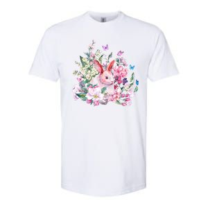 Easter Bunny Spring Flower Softstyle CVC T-Shirt