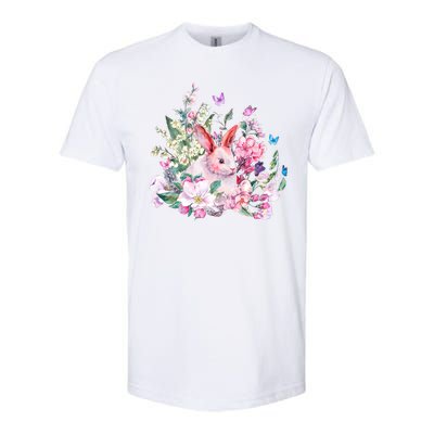 Easter Bunny Spring Flower Softstyle CVC T-Shirt