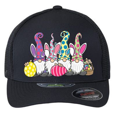 Easter Bunny Spring Cute Gnome Easter Egg Hunting And Basket Flexfit Unipanel Trucker Cap