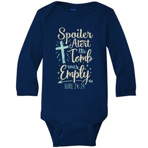 Easter Basket Stuffers Spoiler Alert Tomb Was Empty Baby Long Sleeve Bodysuit