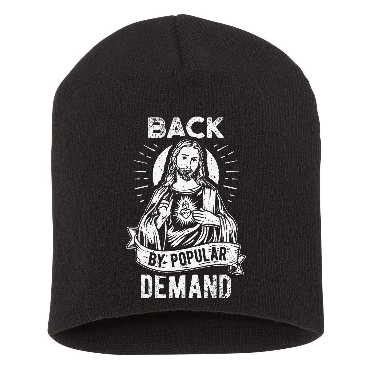 Easter Basket Stuffers Jesus Back By Popular Demand Short Acrylic Beanie