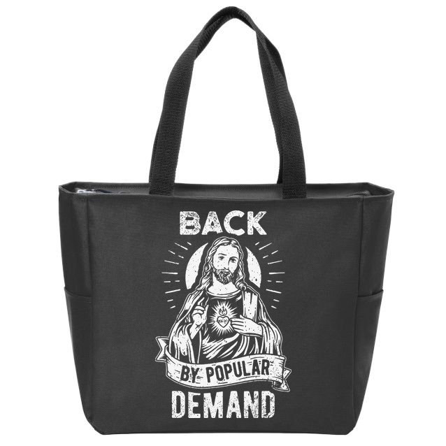 Easter Basket Stuffers Jesus Back By Popular Demand Zip Tote Bag