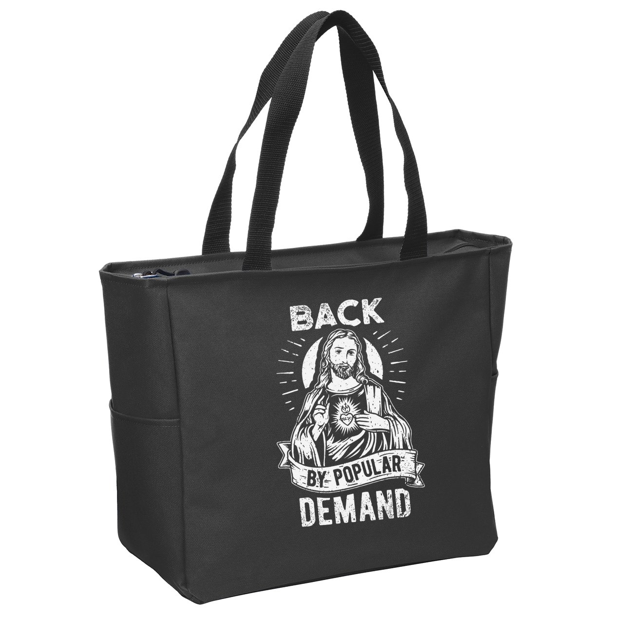 Easter Basket Stuffers Jesus Back By Popular Demand Zip Tote Bag