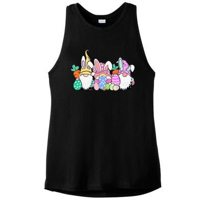 Easter Bunny Spring Gnome Easter Egg Hunting And Basket Gift Ladies PosiCharge Tri-Blend Wicking Tank