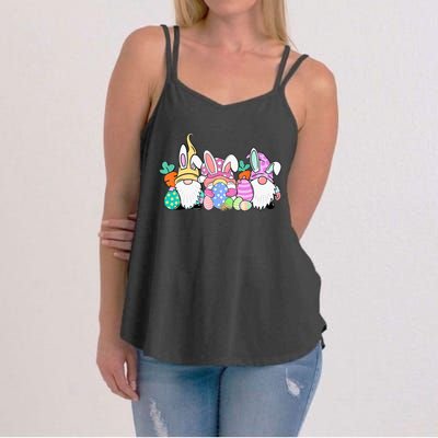 Easter Bunny Spring Gnome Easter Egg Hunting And Basket Gift Women's Strappy Tank