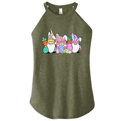 Easter Bunny Spring Gnome Easter Egg Hunting And Basket Gift Women's Perfect Tri Rocker Tank