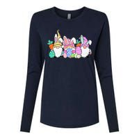 Easter Bunny Spring Gnome Easter Egg Hunting And Basket Gift Womens Cotton Relaxed Long Sleeve T-Shirt