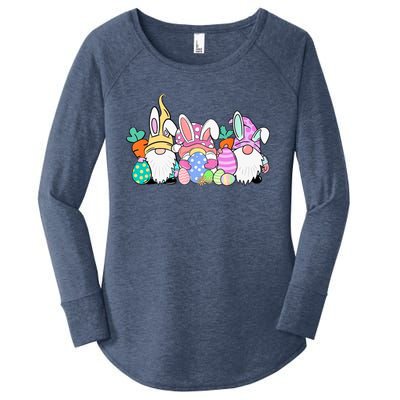 Easter Bunny Spring Gnome Easter Egg Hunting And Basket Gift Women's Perfect Tri Tunic Long Sleeve Shirt