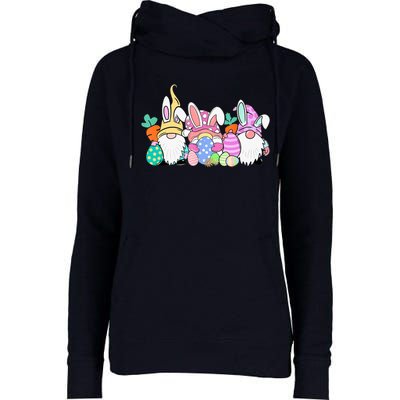 Easter Bunny Spring Gnome Easter Egg Hunting And Basket Gift Womens Funnel Neck Pullover Hood