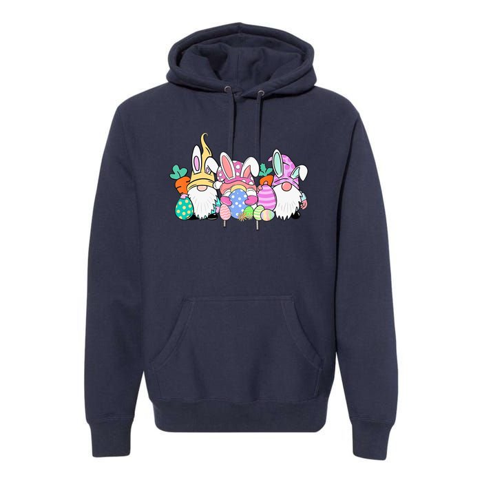 Easter Bunny Spring Gnome Easter Egg Hunting And Basket Gift Premium Hoodie