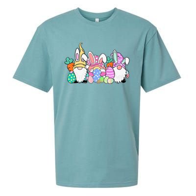 Easter Bunny Spring Gnome Easter Egg Hunting And Basket Gift Sueded Cloud Jersey T-Shirt