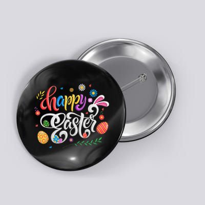 Easter Bunny Spring Hunt Eggs Rabbit Happy Easter Day Outfit Button