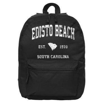 Edisto Beach South Carolina SC Vintage Athletic Sports Desig 16 in Basic Backpack