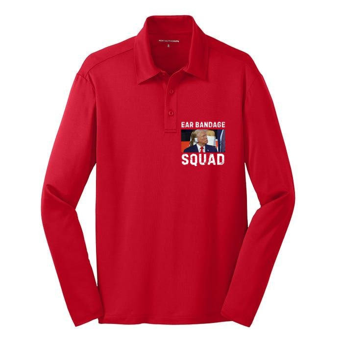 Ear Bandage Squad Silk Touch Performance Long Sleeve Polo