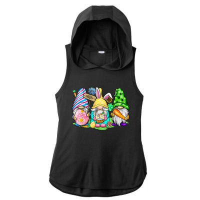 Easter Bunny Spring Gnome Easter Egg Hunting And Basket Gift Ladies PosiCharge Tri-Blend Wicking Draft Hoodie Tank