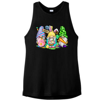 Easter Bunny Spring Gnome Easter Egg Hunting And Basket Gift Ladies PosiCharge Tri-Blend Wicking Tank