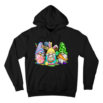 Easter Bunny Spring Gnome Easter Egg Hunting And Basket Gift Hoodie