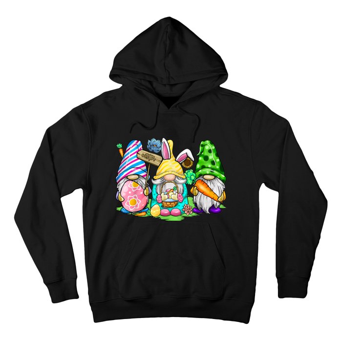 Easter Bunny Spring Gnome Easter Egg Hunting And Basket Gift Hoodie