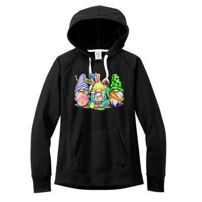 Easter Bunny Spring Gnome Easter Egg Hunting And Basket Gift Women's Fleece Hoodie