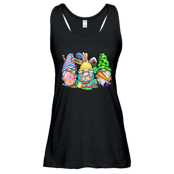 Easter Bunny Spring Gnome Easter Egg Hunting And Basket Gift Ladies Essential Flowy Tank