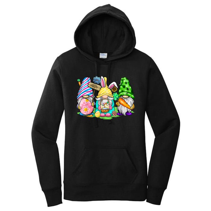 Easter Bunny Spring Gnome Easter Egg Hunting And Basket Gift Women's Pullover Hoodie