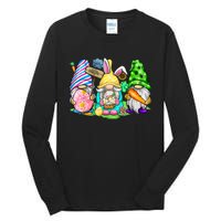 Easter Bunny Spring Gnome Easter Egg Hunting And Basket Gift Tall Long Sleeve T-Shirt