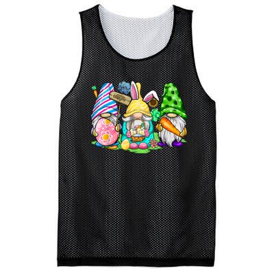 Easter Bunny Spring Gnome Easter Egg Hunting And Basket Gift Mesh Reversible Basketball Jersey Tank